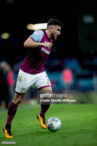 Robert Snodgrass of Aston Villa during the Sky Bet Championship match between Aston Villa and Reading at Villa Park on April 03, 2018 in Birmingham,...