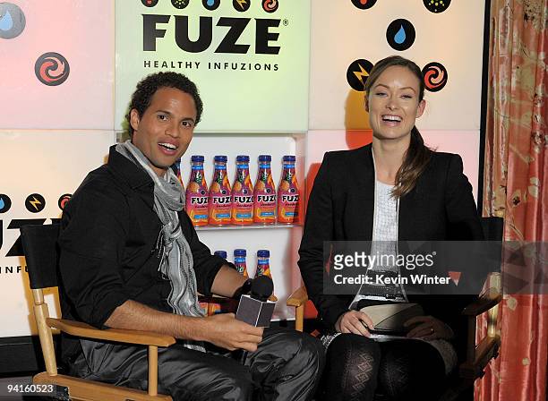 Quddus and actress Olivia Wilde attend the 2nd annual Golden Globes party saluting young Hollywood held at Nobu Los Angeles on December 8, 2009 in...