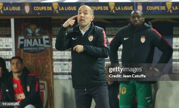 Coach of Monaco Leonardo Jardim during the French League Cup final between Paris Saint-Germain and AS Monaco on March 31, 2018 in Bordeaux, France.