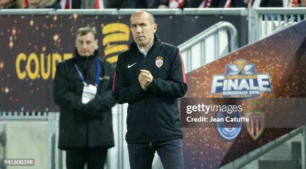 Coach of Monaco Leonardo Jardim during the French League Cup final between Paris Saint-Germain and AS Monaco on March 31, 2018 in Bordeaux, France.
