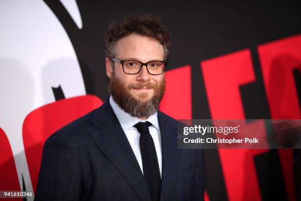 Seth Rogen attends the premiere of Universal Pictures' "Blockers" at Regency Village Theatre on April 3, 2018 in Westwood, California.