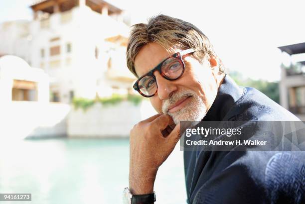 Actor Amitabh Bachchan during a portrait session on day one of the 6th Annual Dubai International Film Festival held at the Madinat Jumeriah Complex...