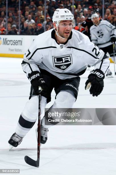 Alec Martinez of the Los Angeles Kings skates during the game against the Anaheim Ducks on March 30, 2018 at Honda Center in Anaheim, California.