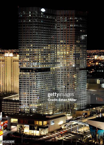 General view of Mandarin Oriental, Las Vegas at CityCenter December 8, 2009 in Las Vegas, Nevada. The 67-acre, USD 8.5 billion mixed-use urban...