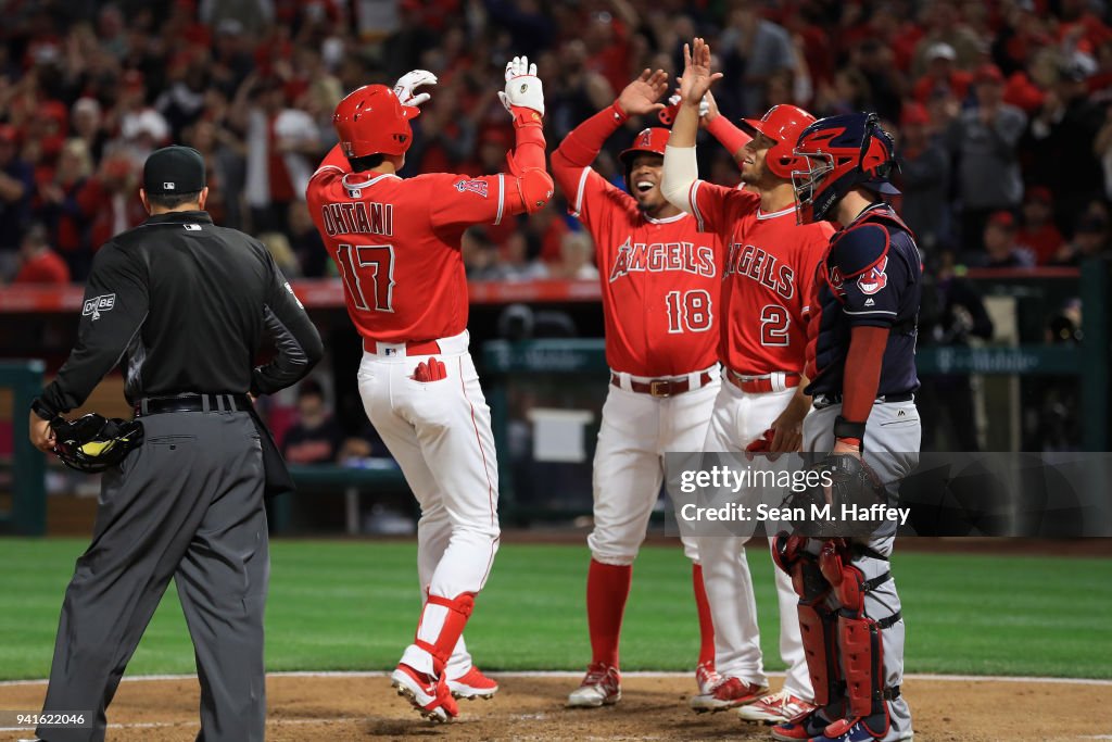 Cleveland Indians  v Los Angeles Angels of Anaheim