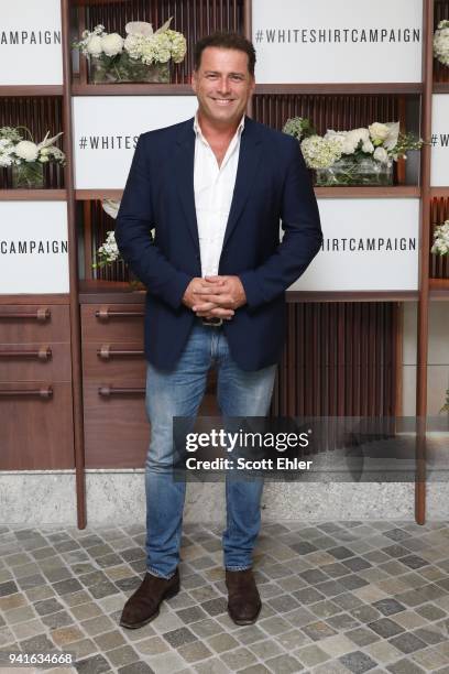 Karl Stefanovic attends the Witchery x OCRF White Shirt Campaign Launch on April 4, 2018 in Sydney, Australia.