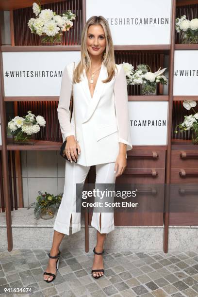 Laura Dundovic attends the Witchery x OCRF White Shirt Campaign Launch on April 4, 2018 in Sydney, Australia.