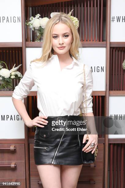 Simone Holtznagel attends the Witchery x OCRF White Shirt Campaign Launch on April 4, 2018 in Sydney, Australia.