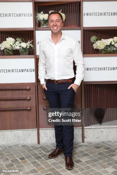 Clint Stanaway attends the Witchery x OCRF White Shirt Campaign Launch on April 4, 2018 in Sydney, Australia.