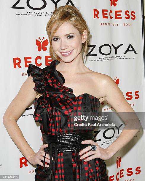 Actress Ashley Jones arrives at Recess LA "Beauty For A Cause" Holiday Toy Drive Event on December 8, 2009 in Los Angeles, California.