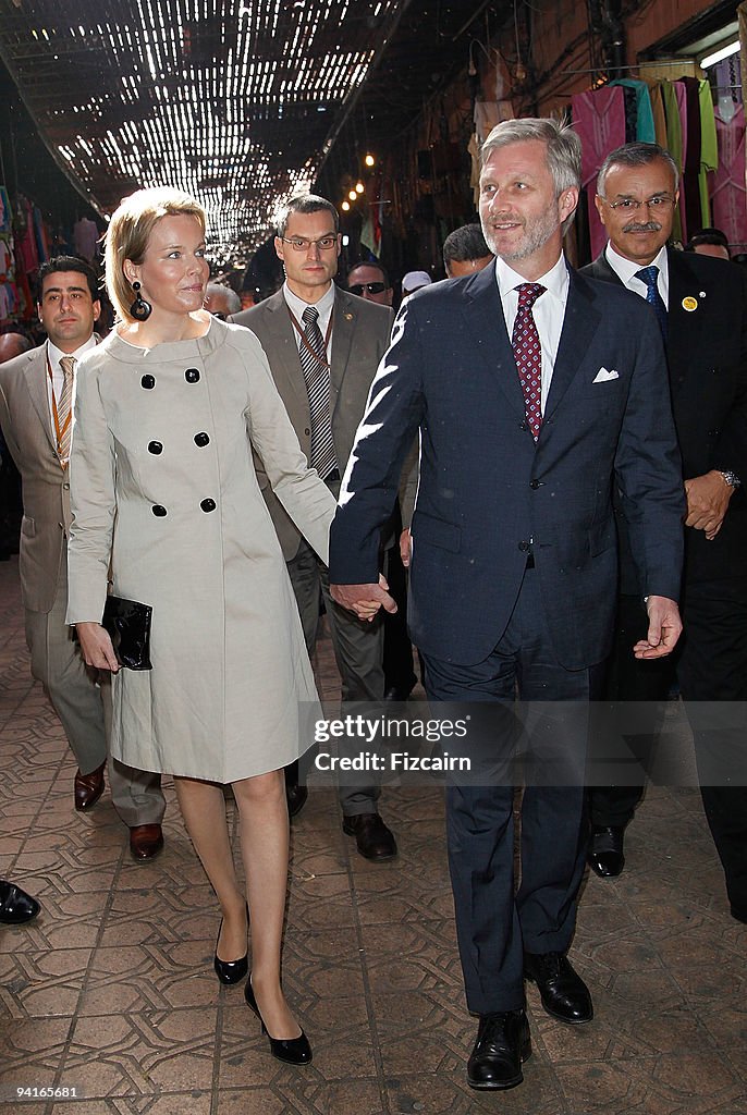 Prince Philippe & Princess Mathilde of Belgium Sighting in the Medina