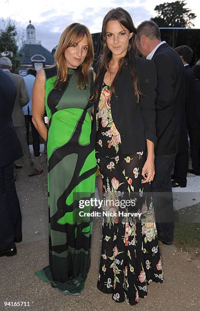 Emily Oppenheimer and Fran Hickman and attends the annual Summer Party at the Serpentine Gallery on July 9, 2009 in London, England.