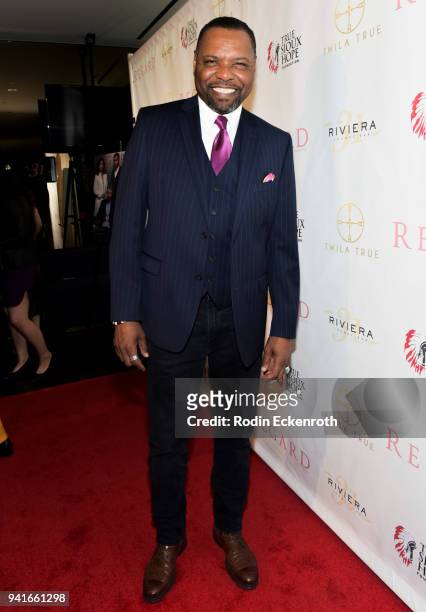 Petri Byrd attends Regard Magazine Spring 2018 Cover Unveiling Party presented by Sony Studios featuring the cast of "The Oath" on Crackle at Riviera...