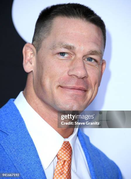 John Cena arrives at the Universal Pictures' "Blockers" Premiere at Regency Village Theatre on April 3, 2018 in Westwood, California.