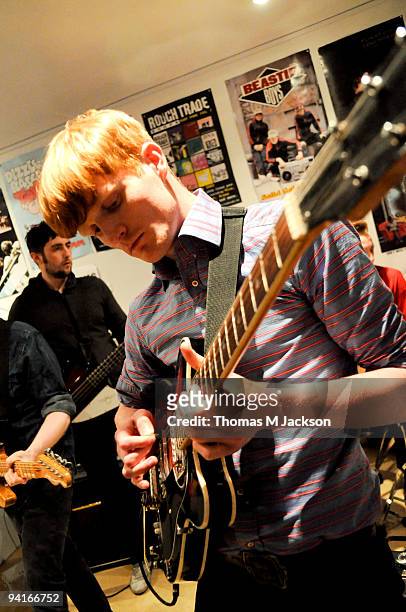 Michael McKnight of Frankie and the Heartstrings performs live at RPM Records on December 7, 2009 in Newcastle upon Tyne, England.
