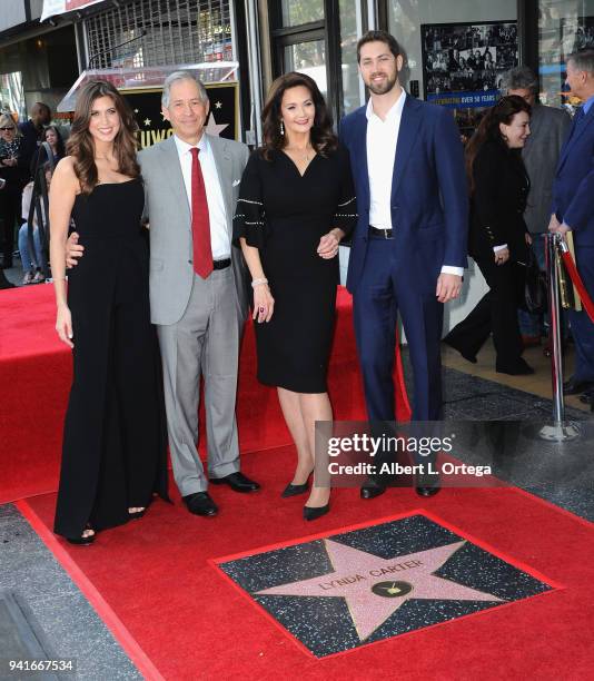 Jessica Altman, Robert A. Altman, Lynda Carter and James Altman attend a ceremony honoring Lynda Carter with the 2,632nd star on the Hollywood Walk...