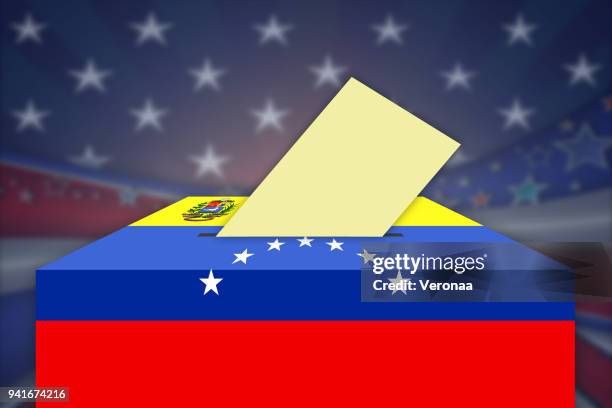 ballot box - election - venezuela - venezuelan culture stock illustrations