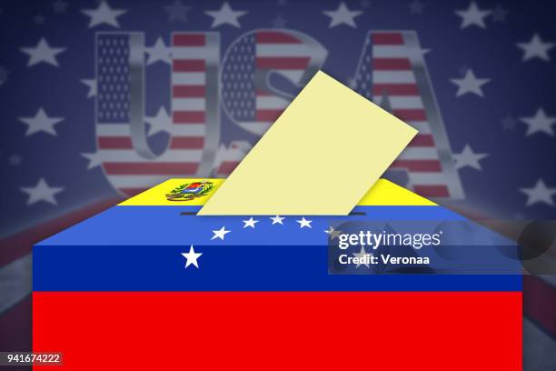 election in venezuela - voting at the ballot box - venezuelan culture stock illustrations