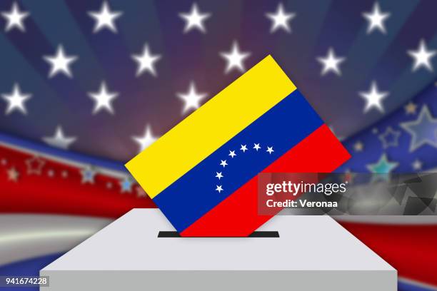 ballot box - election - venezuela - venezuelan culture stock illustrations