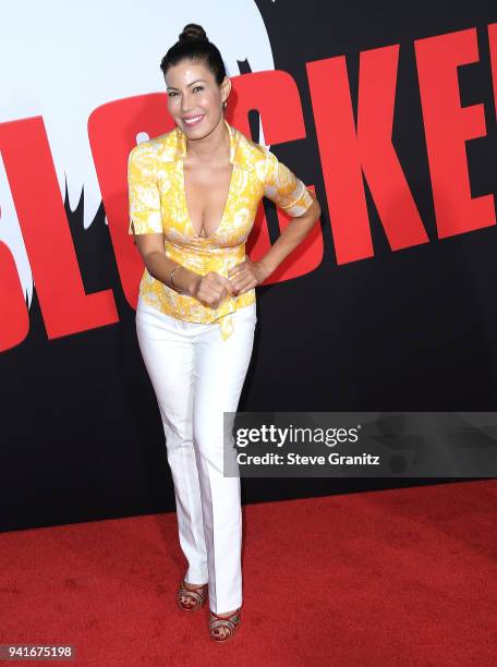 Iris Almario arrives at the Universal Pictures' "Blockers" Premiere at Regency Village Theatre on April 3, 2018 in Westwood, California.