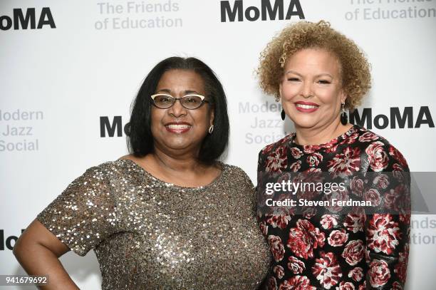 Sydney Avent and Debra Lee attend the 2018 Modern Jazz Social at Museum of Modern Art on April 3, 2018 in New York City.