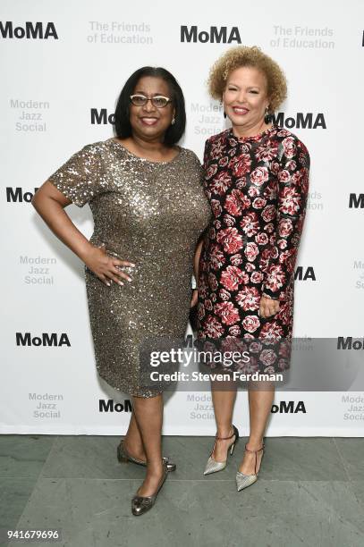 Sydney Avent and Debra Lee attend the 2018 Modern Jazz Social at Museum of Modern Art on April 3, 2018 in New York City.