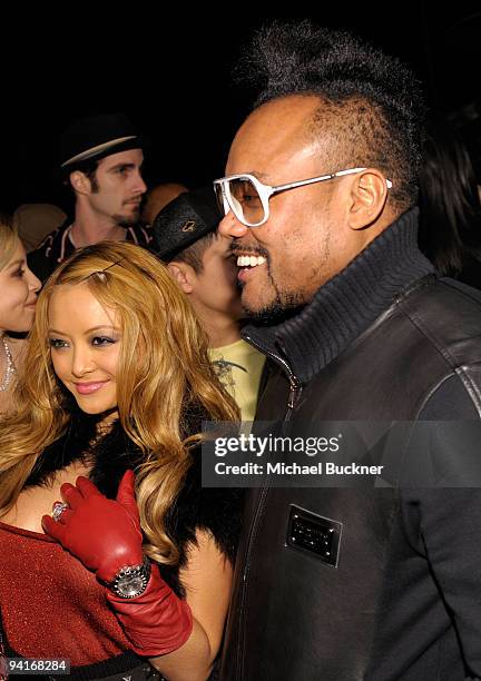 Personality Tila Tequila and musician apl.de.ap of The Black Eyed Peas attend the party to celebrate Famous Stars & Straps 10-year anniversary and...