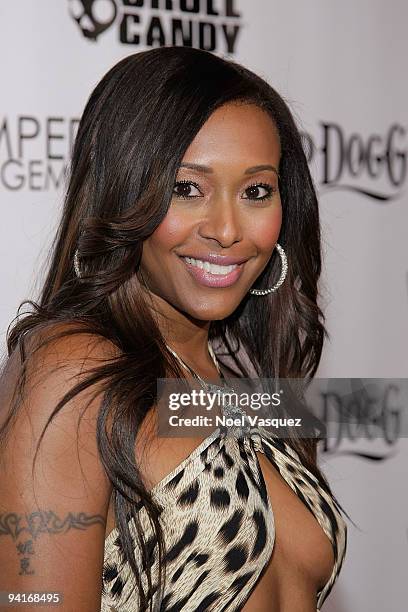 Nicole Narain attends the Famous Stars and Straps 10th Anniversary and Snoop Dogg's 10th album release "Malice N Wonderland" party at Vanguard on...
