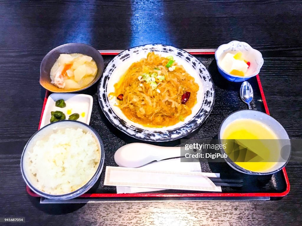 Northeast Chinese cuisine lunch meal on table