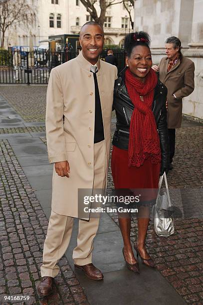 Colin Jackson and Floella Benjamin attend the Woman's Own Children Of Courage Awards at Westminster Abbey on December 9, 2009 in London, England.