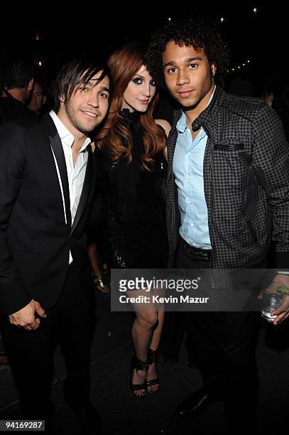Pete Wentz, Ashlee Simpson-Wentz and Corbin Bleu attends the CW Network's 2009 Upfront party at Gramercy Park Hotel on May 21, 2009 in New York City.