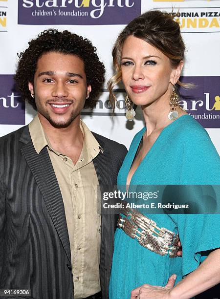 Actor Corbin Bleu and recording artist Sasha Lazard arrive at the Starlight Children's Foundation's Annual "A Stellar" Gala at The Beverly Hilton on...