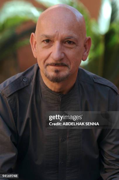 English actor Ben Kingsley poses during a photocall at the 9th edition of the Marrakech International Film Festival on December 9, 2009. AFP PHOTO/...