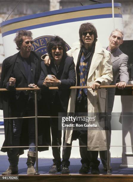 Keith Richards, Ron Wood, Mick Jagger and Charlie Watts of The Rolling Stones