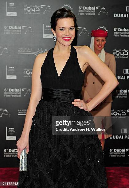 Singer Mandy Moore attends the Opening Night during day one of the 6th Annual Dubai International Film Festival held at the Madinat Jumeriah Complex...