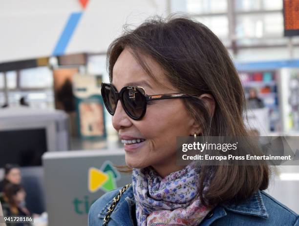 Isabel Preysler is seen on April 2, 2018 in Madrid, Spain.