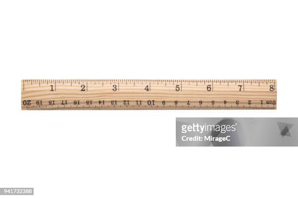 8 inch wood ruler - ruler fotografías e imágenes de stock