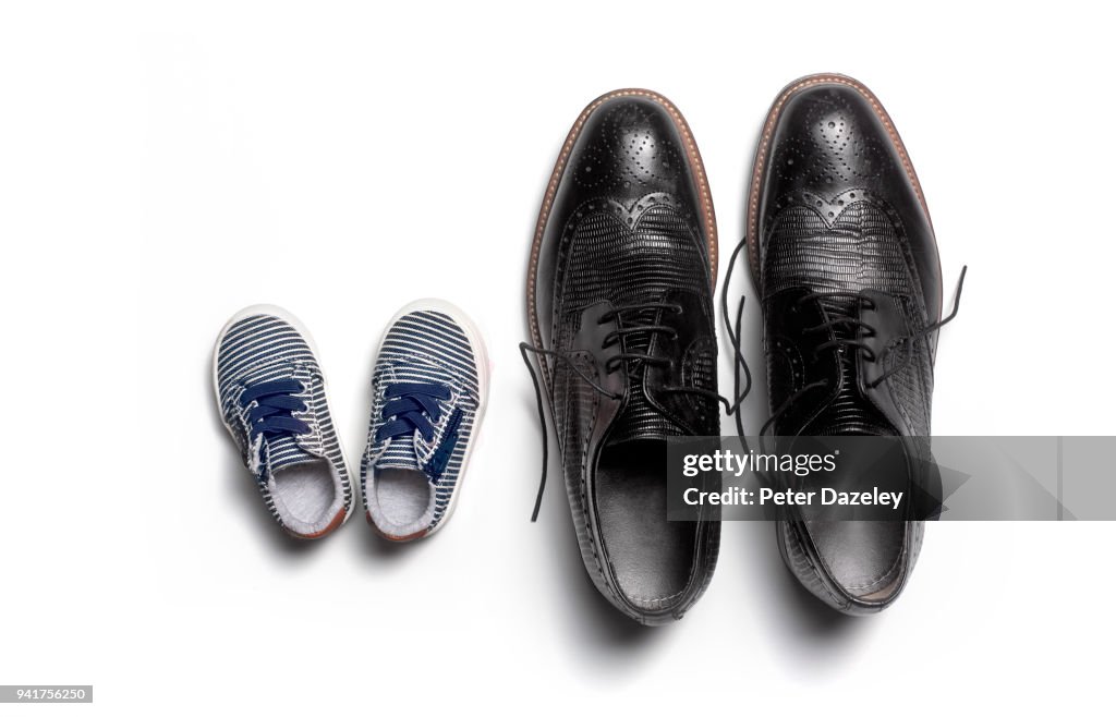 BABY AND ADULT MAN'S SHOES