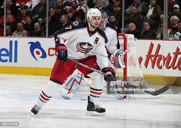 Rostislav Klesla of the Columbus Blue Jackets skates against the Ottawa Senators at Scotiabank Place on November 26, 2009 in Ottawa, Ontario, Canada.