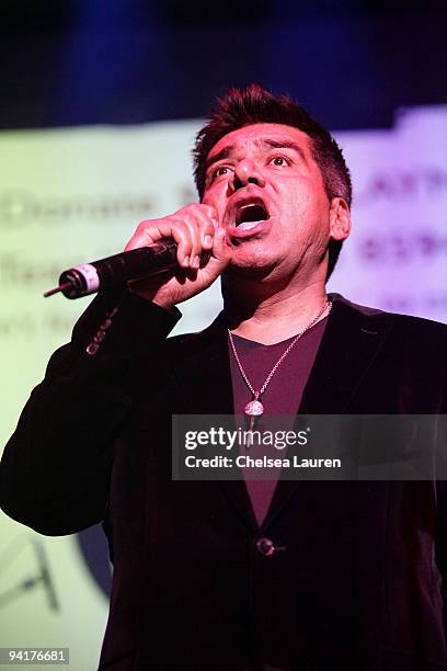 Comedian George Lopez on stage at the Los Angeles Youth Network benefit rock concert at Avalon on November 22, 2009 in Hollywood, California.