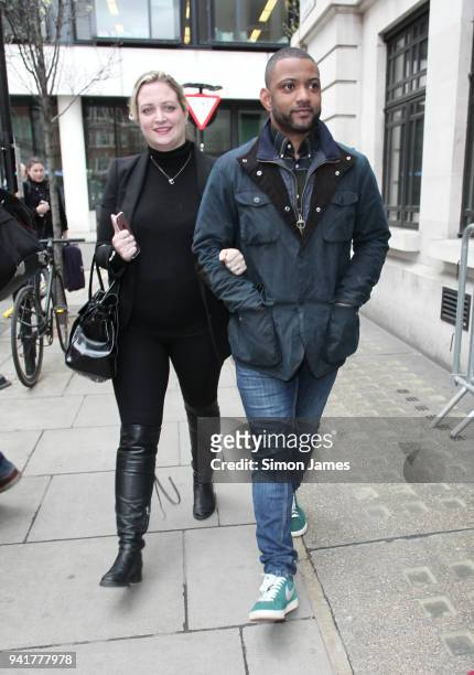 Gill and Chloe Gill seen at the BBC on April 4, 2018 in London, England.