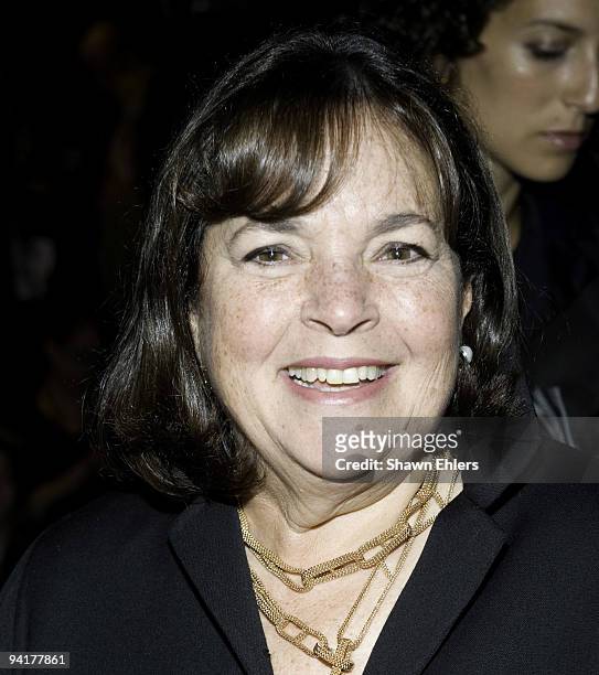 Celebrity Chef Ina Garten attends Chado Ralph Rucci Spring 2010 during Mercedes-Benz Fashion Week at Bryant Park on September 12, 2009 in New York...
