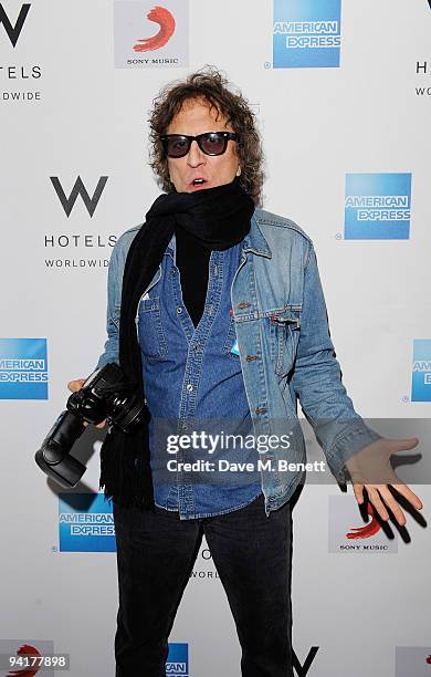 Mick Rock attends the album launch party in association with W Hotels and American Express for Alicia Keys' new album 'The Element of Freedom', at...