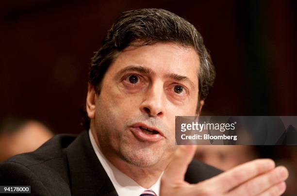 Robert Khuzami, director of enforcement with the U.S. Securities and Exchange Commission, speaks during a Senate Judiciary Committee hearing on...