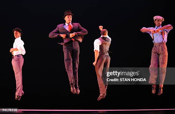 The Alvin Ailey American Dance Theater during dress rehearsal of "Uptown", chorographed by Matthew Rushing, December 9, 2009 in New York. The...