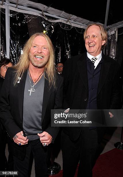 Musician Greg Allman and producer/composer T Bone Burnett attend the "Crazy Heart" Los Angeles Premiere at the Academy of Television Arts & Sciences...