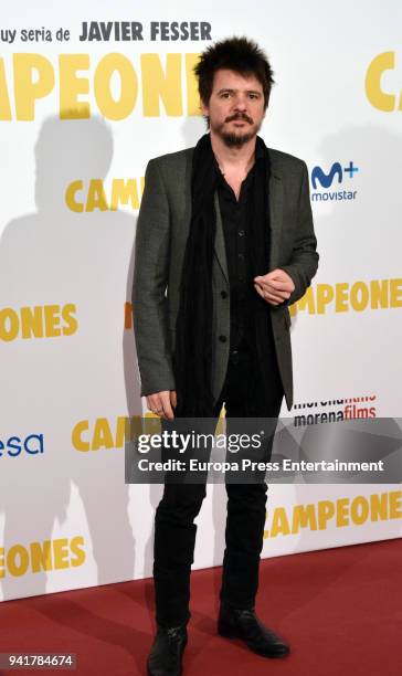 Coque Maya attends 'Campeones' premiere at Kinepolis cinema on April 3, 2018 in Madrid, Spain.