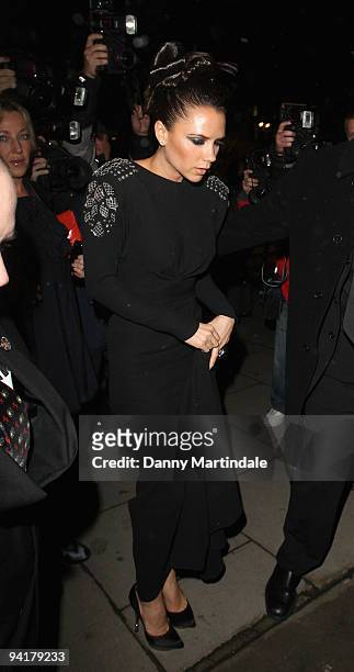 Victoria Beckham attends the British Fashion Awards at The Royal Courts of Justice on December 9, 2009 in London, England.