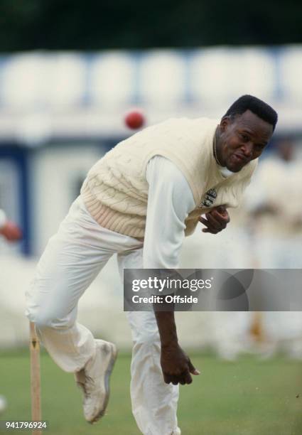 June1991 Lord's, England Cricket Nets - English fast bowler Devon Malcolm