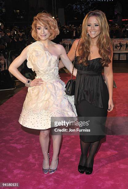 Nicola Roberts and Kimberley Walsh attend the World Premiere of St Trinian's 2: The Legend of Fritton's Gold at Empire Leicester Square on December...